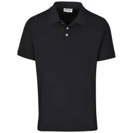 Mens Virtue Golf Shirt Black Front
